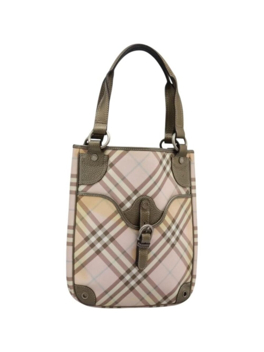 BURBERRY Nova Check Tote Bag PVC Pink